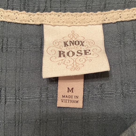 Dusty Blue Shirt with Embroidered and Crocheted Details - Picture 3 of 6